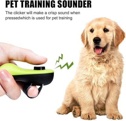 DONGKER Dog Training Clicker,Buckle Ring Design Dog Clicker with Wrist Strap & Big Button for Cats Birds Puppy Dog Horse