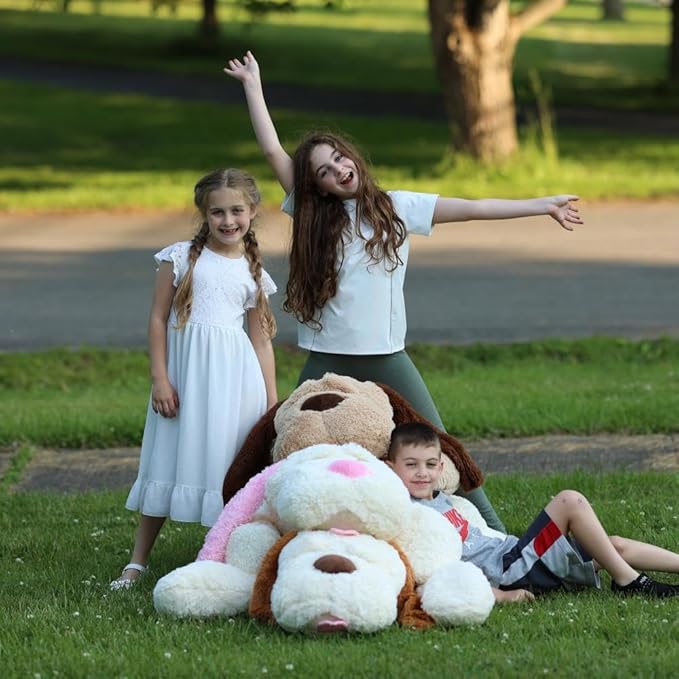 MaoGoLan 52 inches Giant Stuffed Puppy Dog Animal,Ultra Soft Large Dog Plush Soft Plush Dog Pillow Toy for Girls,Kids,Puppy Lover