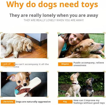 Dog Plush Toy Soft Chew Toy for Dog Cute Durable Dog Toy Stuffed Animal Dog Plush Toy Puppy Pet Mutt Toy Plush Dog Chew Toy Suitable for Large, Medium and Small Dogs 3PCS