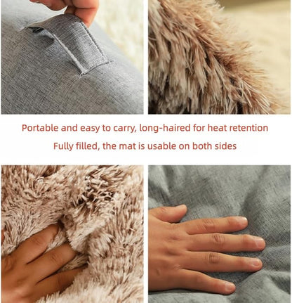 WinterWarmPet CaveBed, Warm Enclosed Pet Bed, Portable Cold-Proof Cozy Cat House Comfortable Anxiety-Relief Pillow Bed (Green, Large)