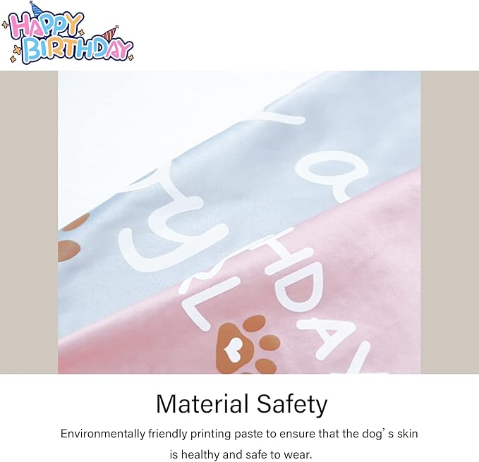 PetsLove Birthday Bandana for Boys & Girls - Dog Supplies for Small, Medium & Large Pets