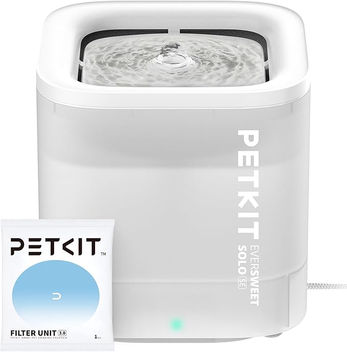 PETKIT New Cat Water Fountain with Wireless Pump, Ultra Quiet 65oz/1.85L Pet Water Fountain for Cats and Dogs Inside, Detachable Design Easy to Clean and Assemble, Filters Included