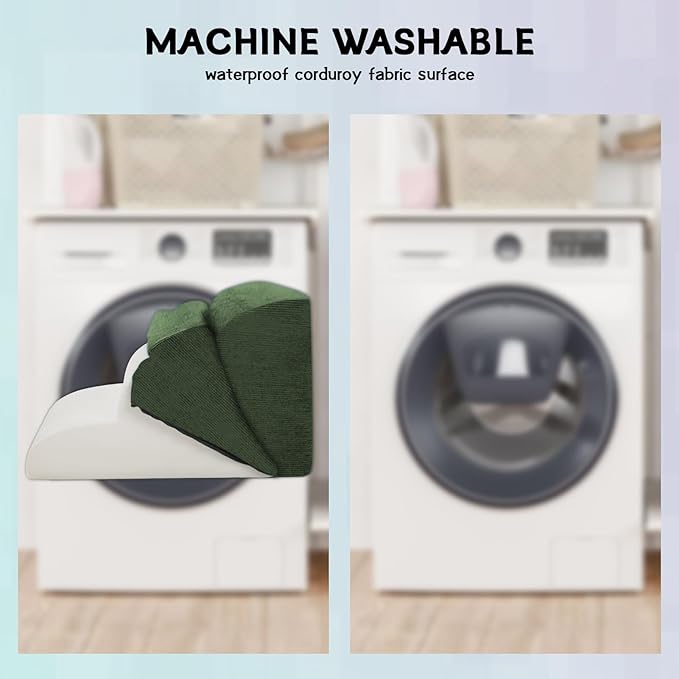 Dog Steps for Small Dogs, 4-Step Pet Ramp Stairs for High Beds and Sofa, Non-Slip Pet Stairs for Small Dogs and Cats, Removable and Easy to Clean Cover, Green