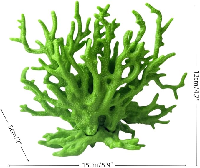 Fish Tank Decorations,Aquarium Corals Decoration, Aquarium Ornaments, Fish Tank Coral, Aquarium Corals Decoration, Fish Decorations for Aquarium (Green, Medium)