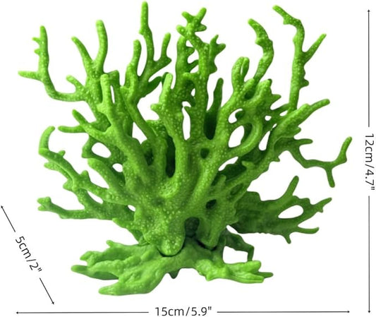 Fish Tank Decorations,Aquarium Corals Decoration, Aquarium Ornaments, Fish Tank Coral, Aquarium Corals Decoration, Fish Decorations for Aquarium (Green, Medium)