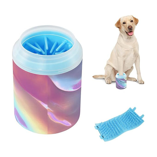 Dog Paw Cleaner Mudbuster Dog Foot Washer for Small Medium Large Dogs Cats Premium Pet Supplies Purple Pink Iridescent