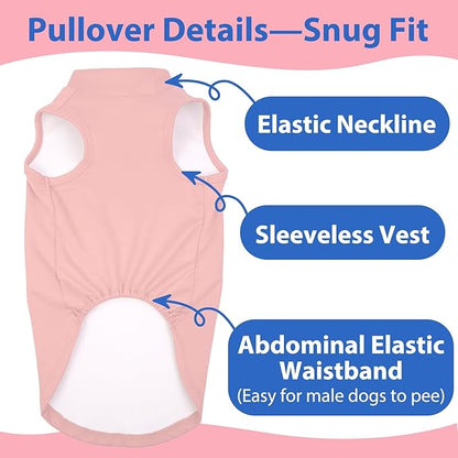 Dog Sweater Fleece - Pink, XS - Stretchable Sleeveless Vest | Warm Lightweight Sweatershirt, Pullover Design for Puppy,Chihuahua Clothes,Autumn/Winter Outdoor Clothing