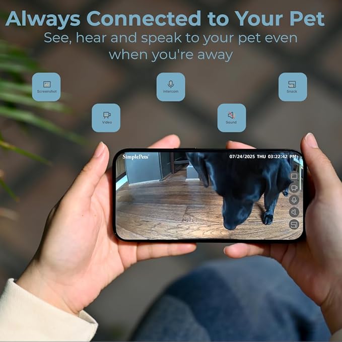 SMARTFeeder SPSF17-SS Large Capacity Automatic Dog Feeder – Stainless Steel Food Dispenser with WiFi App, Scheduled Feedings, Portion Control, HD Camera, Speaker & Microphone