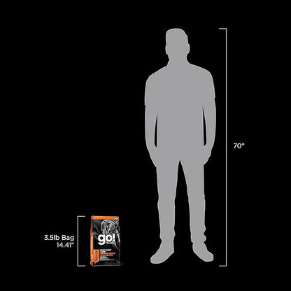 Go! Solutions Skin + Coat Care, Dry Dog Food, Salmon Recipe with Grains, 3.5 lb Bag