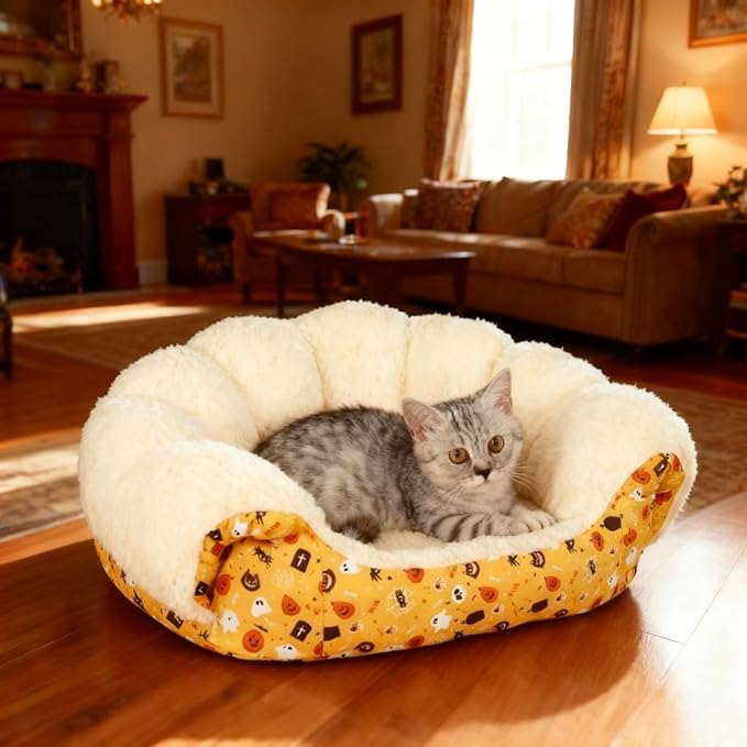 Autumn and Winter Pet Tent Bed, Multi-Functional with Three Functions in One, Can Be Used As A Pet Sofa, Multiple Usage Methods, Yellow Dog Tent Nest, Cat Couch Bed