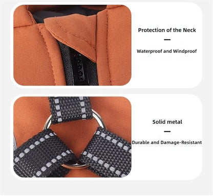 Warm Dog Coat Reflective Jacket, Waterproof Winter Coat for Dogs Turtleneck Dog Clothes for Cold Weather (Red, S(Chest:14.1-15.7",Neck:(12.9"))