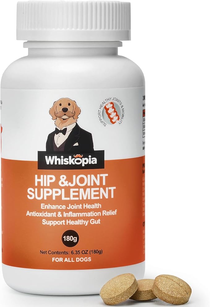 Hip and Joint Supplement for Dogs, Joint Pain Relief Supplement with MSM, Glucosamine, Chondroitin, Support Mobility, Health Chews for Dog, 120 Chews