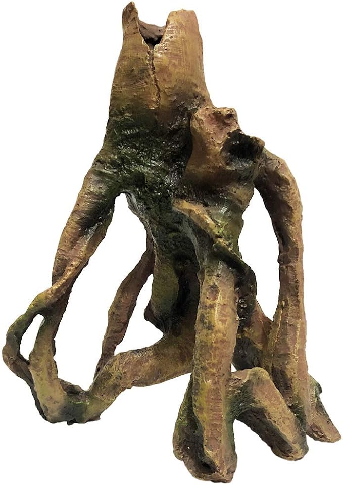 SLOCME Aquarium Resin Wood Trunk Ornament - Lifelike Driftwood Decor,Betta Fish or Other Pets Can Swim Through The Branches