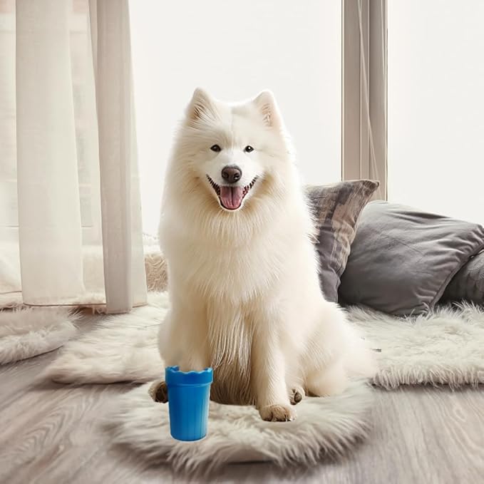 Portable Dog Paw Cleaner - Premium Quality, Eco-Friendly Silicone, Blue, Medium + Large Size for Pet Supplies and Accessories (Pink)