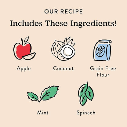 Bocce's Bakery Dailies Brushy Sticks to Support Oral Health & Fresh Breath, Wheat-Free Dental Bars for Dogs, Made with Real Ingredients, Baked in The USA, All-Natural Coconut & Mint, Medium Dogs