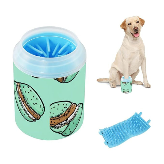 Dog Paw Cleaner Mudbuster Dog Foot Washer for Small Medium Large Dogs Cats Premium Pet Supplies Cute Mint Green Macarons