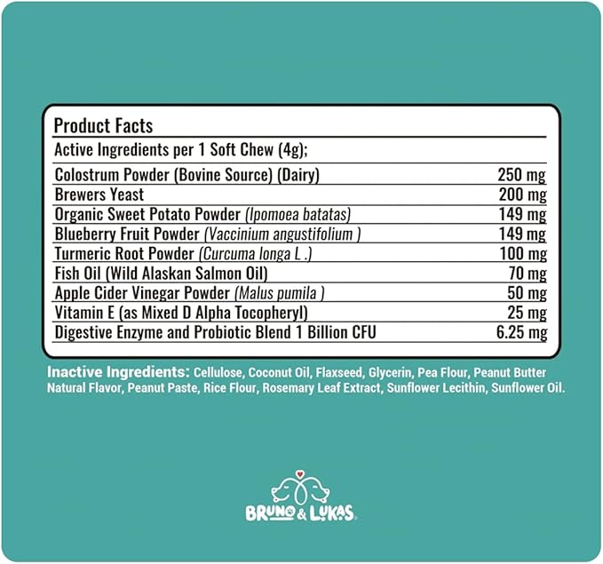 Allergy Relief & Probiotic Chews for Dogs – Immune, Gut & Digestive Health Supplement – Seasonal Allergy, Itching & Yeast Support with Skin & Coat Benefits – Dog Treats with Probiotics (90 Chews)