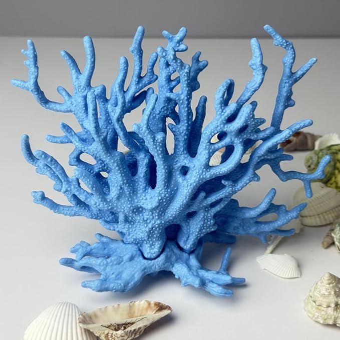 Fish Tank Decorations,Aquarium Corals Decoration, Aquarium Ornaments, Fish Tank Coral, Aquarium Corals Decoration, Fish Decorations for Aquarium (Blue, Medium)