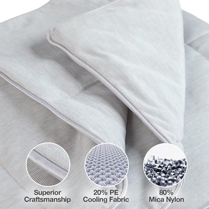 PetFusion Premium Cat and Dog Cooling Blanket, Lightweight Pet Blanket | Machine Washable | Multiple Sizes: for Pets Small to Extra-Large | Multiple Colors: Grey and Brown