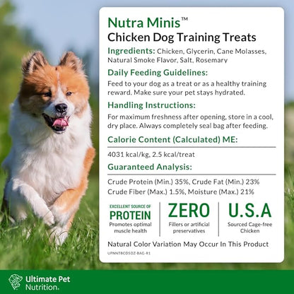 ULTIMATE PET NUTRITION Nutra Minis Dog Air-Dried Training Treats (5 oz) (Chicken)