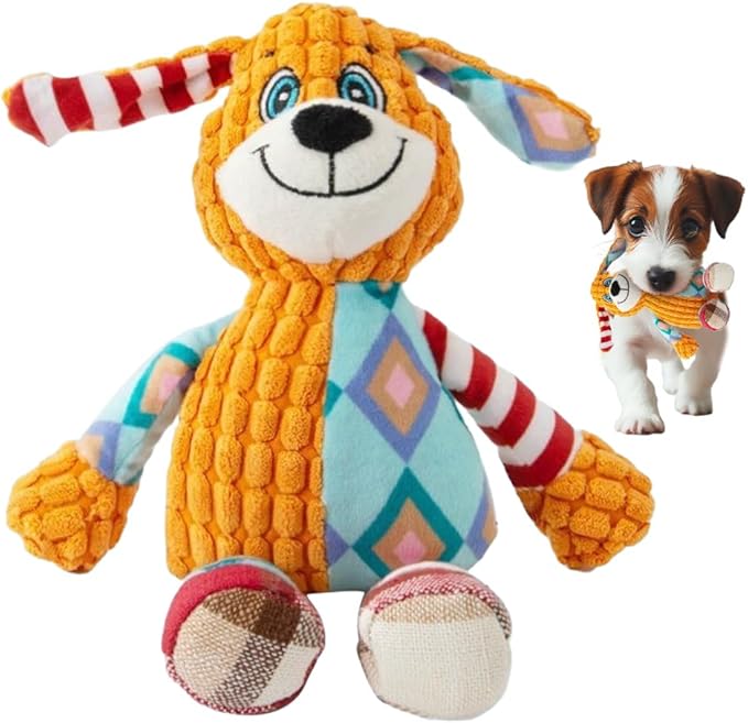 Indestructible Dog Toy, 2026 New Durable Squeak Dog Toys Stuffed Plush, Dog Toy with Squeaker, Squeaky Chew Toy for Small Medium Large Dogs Puppy Teething Toys (Small Dog)