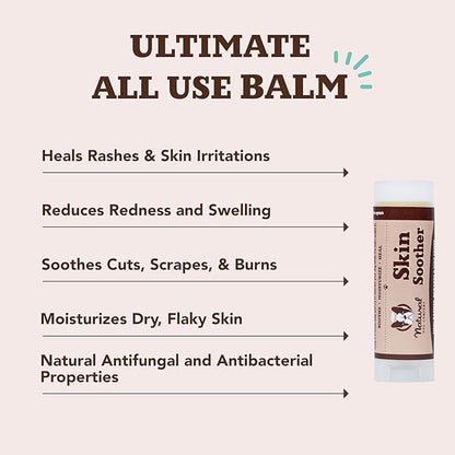 Natural Dog Company Skin Soother Bundle, (1) Dog Skin Wipes, 50 Count, (1) Travel Stick, 0.15 oz., Allergy and Itch Relief for Dogs, Dog Moisturizer for Dry Skin, Dog Lotion