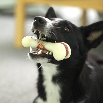 Tikaton Dog Chew Toys for Aggressive Chewers, Vension Flavor Durable Dog Teething Chew Toys Bones for Large/Medium/Small Puppies