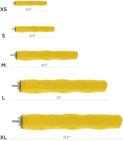 Sweet Feet and Beak Comfort Grip Safety Perch for Bird Cages - Pedicure Perch for Birds to Keep Nails and Beaks in Top Condition - Safe Easy to Install Bird Cage Accessories - X-Small 4.5"