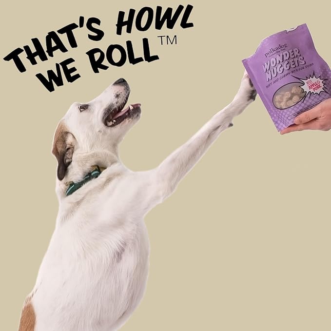 Polkadog Wonder Nuggets – Soft & Chewy Dog Treats with Pork & Apple – Healthy, Limited Ingredient Training Treats for All Dog Breeds and Ages – Natural, Made in USA – 10 oz