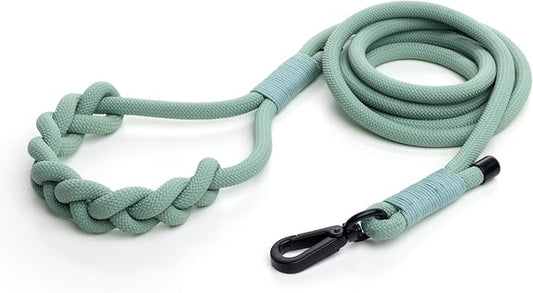 2025 New Edition, Fei & Eve Hand-Braided Dog Leash, 6FT, SP Cotton Material, Jade-Green