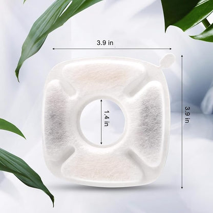 16Pcs Pet Fountain Filters Replacement, Compatible with 95Oz/2.8L Dog & Cat Water Fountain, 8 Carbon + 8 Sponge Filters