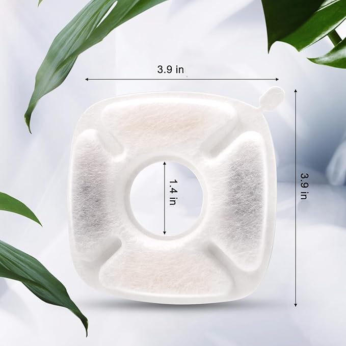 Pet Fountain Filters Compatible with 95Oz/2.8L Dog Water Fountain, Cat Water (16 Carbon filters+16 Sponge filters)