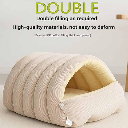 Cat Bed, Cat Beds for Indoor Cats, Cat Cave Bed Cat Tent with Removable Cushion, Warm Cave Nest Sleeping Bed Puppy House for Cats Small Dogs (Green, M)