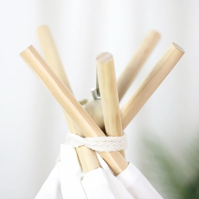 Dog Cat Teepee Tent Bed,Portable Pet Teepee for Small Animals Removable & Washable,Indoor Dog House with Cozy Cushion,Cat Teepee for Indoor Cats,Bunny Tent Outdoor (White, M)