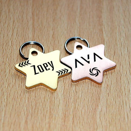 MYXGY Stainless Steel Pet ID Tag, Personalized Dog Name Tags, Customized Cat Tags, Deep Laser Engraving, Optional Engraved on Both Sides, Various Design Options