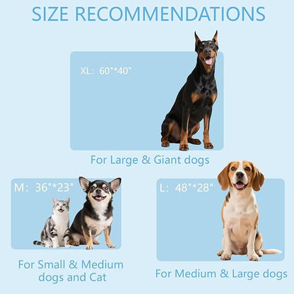 BECEMURU Dog Cooling Mat, Thickened Soft Pet Cooling Pad for Summer, 36"x23" Pet Bed for Crate Kennel Sofa, Q-MAX＞0.45, Non-Gel Coolness, Machine Washable & Durable - Keep Pet Cool and Comfortable