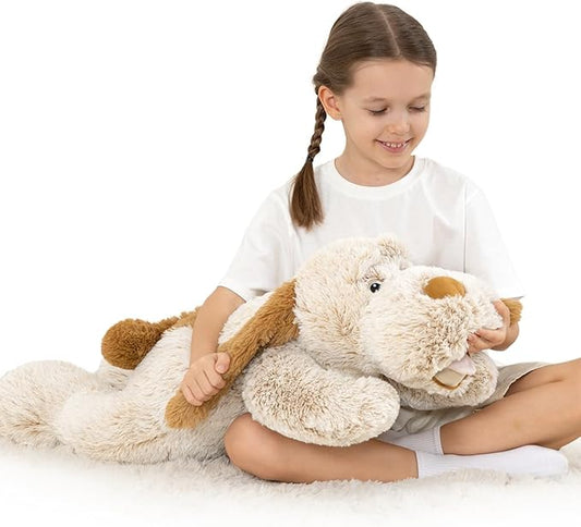 MaoGoLan Giant Dog Plush,31 inches Large Stuffed Animal Dog, Fluffy and Cuddly Stuffed Puppy Stuffed Animal Throw Pillow Toy Gift for Puppy Lover,Girls,Kids