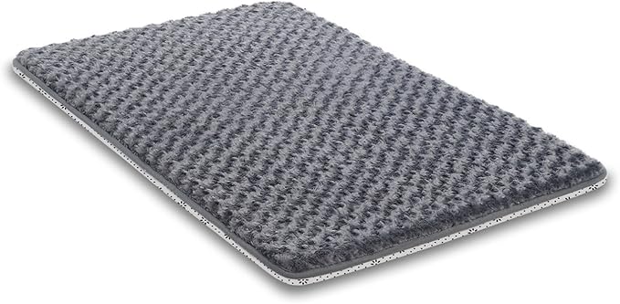 XXL Dog Bed for Crate High Resilience Foam Crate Pad Mat for Large Dogs Washable Anti-Slip,47" x 29",Dark Gray