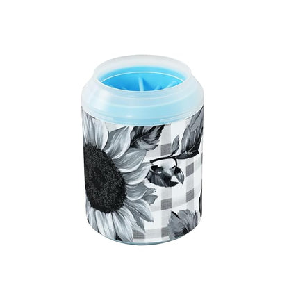 Dog Paw Cleaner Mudbuster Dog Foot Washer for Small Medium Large Dogs Cats Premium Pet Supplies Black White Sunflower Gingham