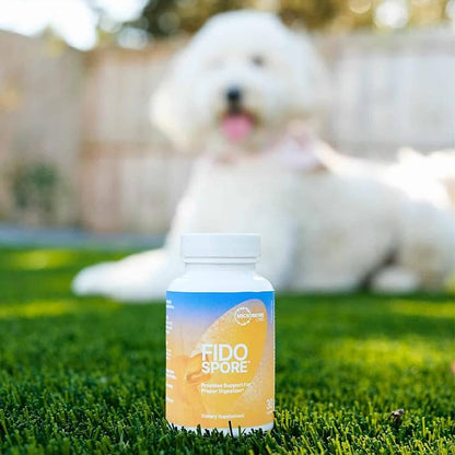 Microbiome Labs Fidospore - Dog Probiotics for Digestive Health & Immune Support - Spore-Forming Pet Probiotics for Dogs & Cats Gut Health - Flavored with Grass Fed Beef Liver (30 Capsules)