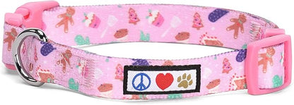 Pawtitas Soft Adjustable Puppy Collar Leash Harness Sold Separately Personalized Customizable Dog Collar Embroidered Customize Pet Name Phone Number Christmas Dog Collar Medium Christmas Cookies