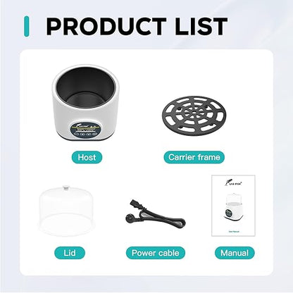 LAB FISH 2L Lab Water Bath(WB-2S), 100℃ Precision Heating, Stainless Steel Tank with Timer & Dual Anti-Dry BurnProtection