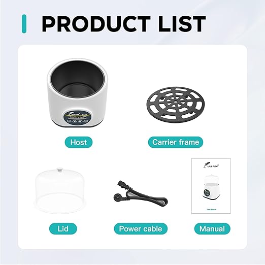 LAB FISH 2L Lab Water Bath(WB-2), 100℃ Precision Heating, Stainless Steel Tank with Timer & Anti-Dry Burn Protection