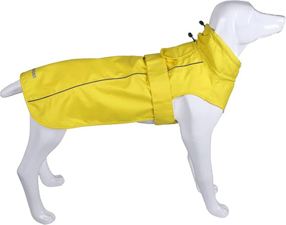 Adjustable Waterproof Dog Raincoat for Dogs,Lightweight Pet Rain Jacket Puppy Clothes with Reflective Strip for Small Medium Large Dogs (Yellow, XXX-Large)