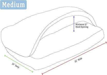 Snoozer Pet Products Luxury Rectangle Cozy Cave Dog Bed with Microsuede, Showdog Collection, Medium, Palmer Indigo