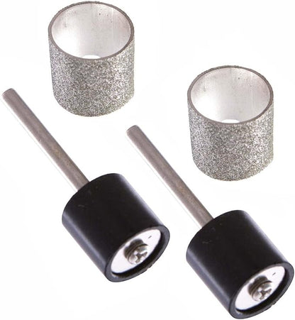 120&80 Grit Diamond Bit for Dog Nails Grinder Including 2pcs 1/2" Mandrel - Pet Nail Grinder Diamond Wheel (Finishing #120 Coarse #80)