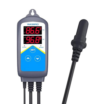Inkbird Aquarium Heater with Probe Thermostat Fish Ornamental Shrimp Reef Tanks 24 Hours Double Time with Day Night Automatic Temperature Controller