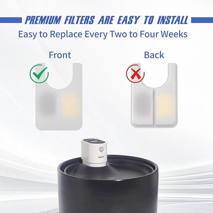 Ceramic Cat Water Fountain Automatic Pet Water Dispenser Pet Drinking Fountain Filters16PCS