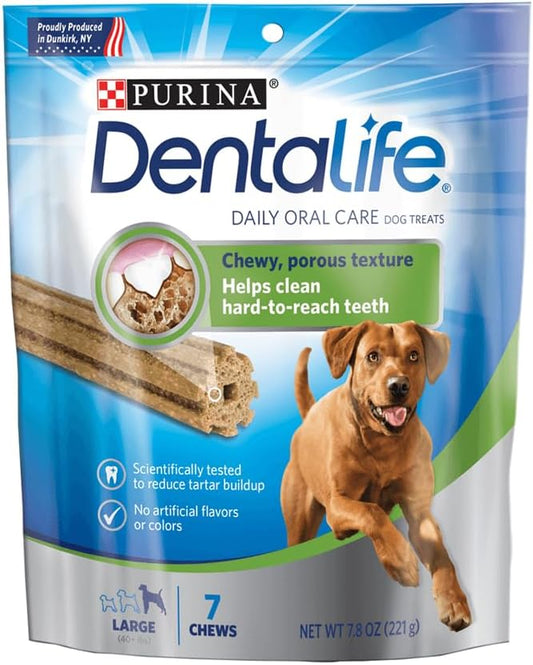 Purina Dentallife Daily Oral Care Dog Treats Large Chews - 7 Ct