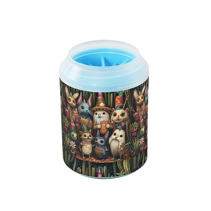 Dog Paw Cleaner Cups for Dogs Pets Foot Washer Paw Scrubber for Medium Small Cats Dogs Cleaning Cup Fiesta Unique Animals